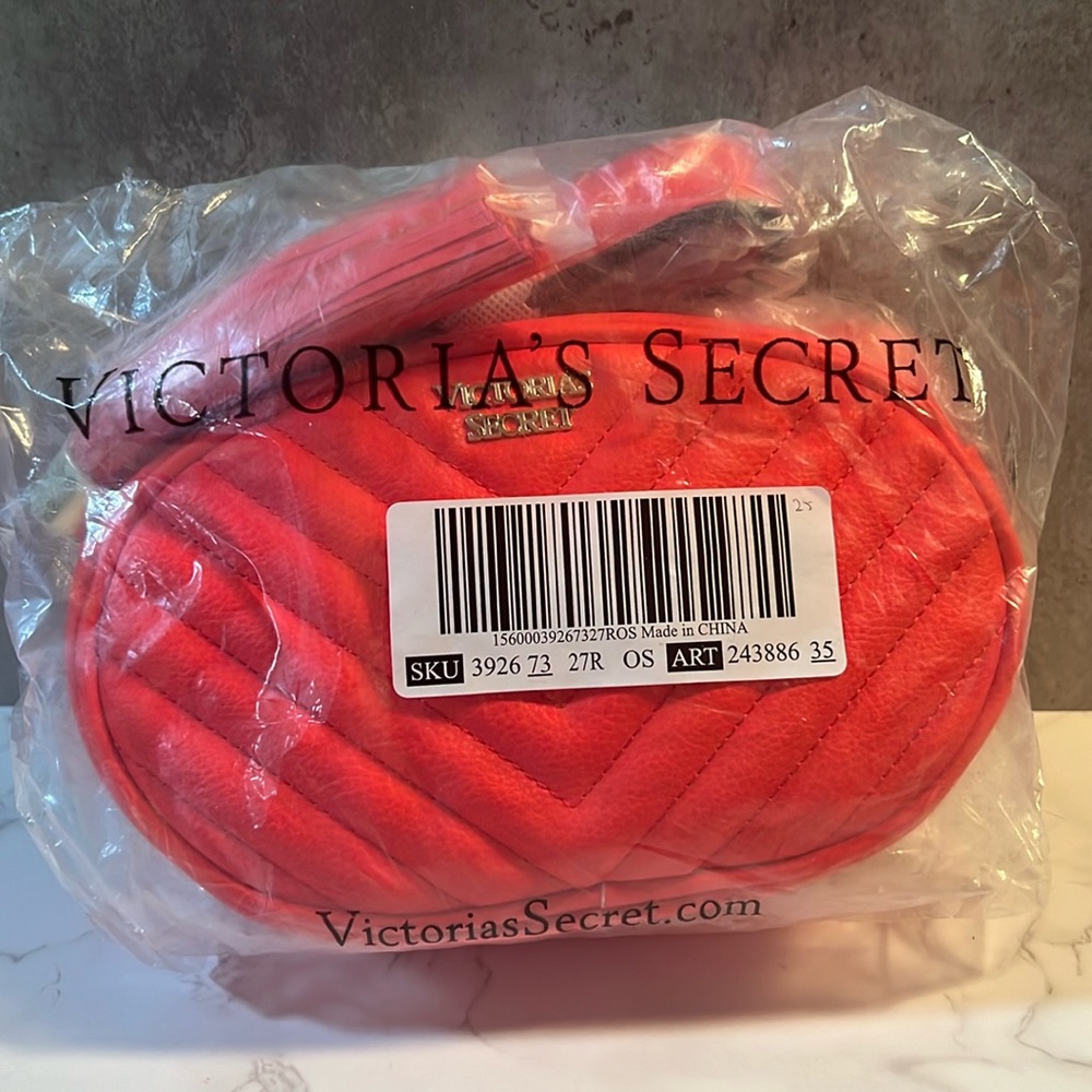 Victoria Secret Waist bag/Fanny Pack coral orange red OS with free sponge